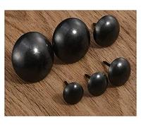 LuminaCreek Vintage Ferro Stud DoorTack Hardware Gioielli Puro Rame Chiodo a Bolla Divano Puntine da Disegno Antiche Chiodo Grande Rotondo Chiodo Nero Tamburo Scatola di Legno(Black 11mm 50pcs)