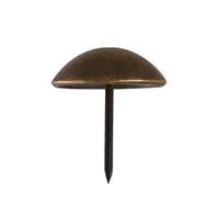 LuminaCreek Vintage Ferro Stud DoorTack Hardware Gioielli Puro Rame Chiodo a Bolla Divano Puntine da Disegno Antiche Chiodo Grande Rotondo Chiodo Nero Tamburo Scatola di Legno(Brass 19mm 30pcs)