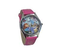 LuminaLux Orologio analogico al quarzo per ragazze, cinturino in pelle colorata per ragazze, regalo per bambini dai 3 ai 10 anni, Sofia, Principesse Disney, confezionato in scatola regalo colorata,