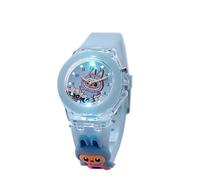 LuminaLux Orologio analogico al quarzo per ragazze e ragazzi, cinturino in silicone colorato per ragazze e ragazzi, regalo per bambini dai 3 ai 10 anni, scintillante, 3D, luce LED lampeggiante, labubu