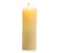 Luminara Candela a pilastro con fiamma artificiale realistica, classica, sottile, a LED, a batteria, non profumata, pronta per il telecomando, 5 cm di larghezza x 15 cm di altezza