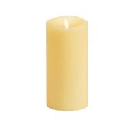 Luminara Candela a pilastro realistica con fiamma mobile, luci a LED, non profumata, pronta per il telecomando, color avorio (7,6 x 15,6 cm)