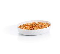 Luminarc 06965 Trianon - Teglia da forno rotonda, 26 cm, in vetro temprato, lavabile in lavastoviglie, colore: Bianco, Vetro, 32 cm