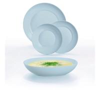 Luminarc Apy Paradise - Stoviglie blu opale 18 pezzi - 6 persone opale adatto a microonde, adatto per frigorifero impilabile