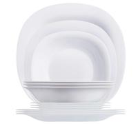 Luminarc Carine Servizio Tavola, Vetro Opale, 18 Pezzi, Bianco