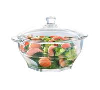 Luminarc - Ciotola da zuppa con Coperchio in Vetro, Granito, Ceramica, Vase 4,1 L, 2.5 L