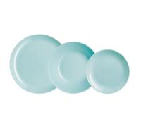 Luminarc Diwali Turchese Stoviglie Opale 18 Pezzi - 6 Persone Turchese