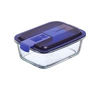 Luminarc Easy Box Contenitore Rettangolare ermetico in Vetro 19 x 14 x 7,3 cm - 82 cl Sodo Adatto a microonde, Adatto per Frigorifero riciclabile