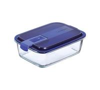 Luminarc Easy Box - Contenitore Rettangolare ermetico in Vetro, 21,5 x 15,5 x 7 cm, 122 cl, Adatto a microonde, Adatto per Frigorifero riciclabile