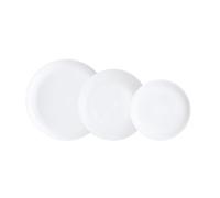 Luminarc Pampille Bianco Stoviglie Opal 18 Pezzi - 6 Persone Bianco