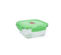 Luminarc Pure Box Holy Contenitore quadrato ermetico vetro 15,2 x 15,2 x 6,8 cm - 76 cl Sodo adatto microonde 100% ermetico