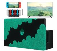 Lumindock Switch TV Dock con Caricatore Joypad, Sostituzione Dock Switch Supporto 4K/1080P HDMI, Stazione Di Ricarica Multifunzionale Per Switch - 7 Colori LED/Porti USB 3.0, Nero