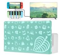 Lumindock Switch TV Dock con Caricatore Joypad, Sostituzione Dock Switch Supporto 4K/1080P HDMI, Stazione Di Ricarica Multifunzionale Per Switch - 7 Colori LED/Porti USB 3.0 - Bianco