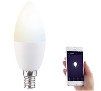 Luminea Home Control Lighting - Lampadina dimmerabile: Lampada LED WLAN, compatibile con Siri, Alexa e Google Assistant, E14, bianco (CCT) (Dimmerabile Lampade a risparmio energetico E14, Lampadine)