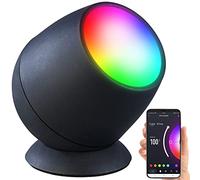 Luminea Home Control Luce d'atmosfera WLAN, nera, LED RGB-CCT, 210 lm