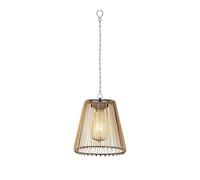 Lumineo Lampada a sospensione solare a LED per esterni, 17,5 cm, colore beige/bianco caldo, per giardino, lampada solare da giardino, lampada decorativa per terrazza, balcone, veranda, funzionamento