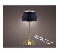 Lumineo Lampada da tavolo a LED nera, ricaricabile, luce regolabile da 30,5 cm.