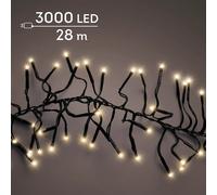 Lumineo Luci LED Cluster 3000 LED 28 m Soft Gold Dimmer Timer