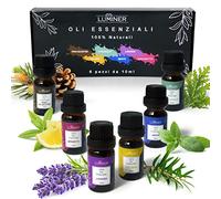LUMINER Oli Essenziali Per diffusori, 6 X 10ml Essenze Per Diffusori, Set Oli Essenziali Naturali, Olio Essenziale Puro