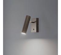 Luminex Applique Axion, a 1 luce, color titanio, acciaio Luminex