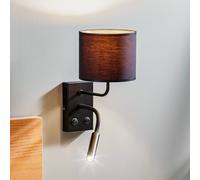 Luminex Applique Soho cilindrica lampada da lettura nera/oro Luminex