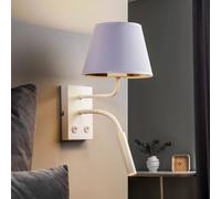 Luminex Applique Soho, conica, lampada da lettura bianca/oro Luminex