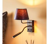 Luminex Applique Soho, conica, lampada da lettura blu/oro Luminex