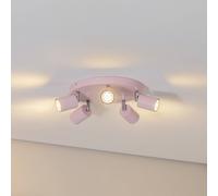 Luminex Faretto da soffitto Fun, rosa, Ø 30 cm, regolabile, GU10 Luminex
