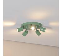 Luminex Faretto da soffitto Fun, verde chiaro, Ø 30 cm, orientabile, GU10 Luminex
