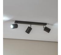 Luminex Faretto da soffitto Jarek antracite/cromo, 3 luci Luminex