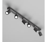 Luminex Faretto da soffitto Jarek antracite/cromo, 6 luci Luminex
