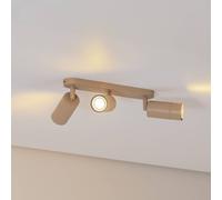 Luminex Faretto da soffitto Link, beige, lunghezza 33 cm, a 3 luci. Luminex