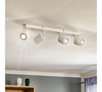Luminex Faretto da soffitto Modo in acciaio inox, bianco, 4 luci Luminex