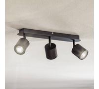 Luminex Faretto da soffitto Modo in nero, 3 luci Luminex