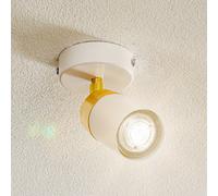 Luminex Faretto da soffitto Rondo bianco/oro, 1 luce Luminex