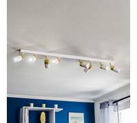 Luminex Faretto da soffitto Rondo bianco/oro 8 luci Luminex