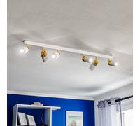 Luminex Faretto da soffitto Rondo bianco/oro a 6 luci Luminex