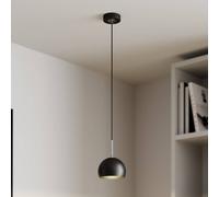 Luminex Lampada a sospensione COOL, nera, Ø 15 cm, metallo Luminex