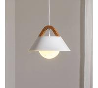 Luminex Lampada a sospensione Funda, bianca, Ø 30 cm, a 1 luce, metallo/vetro Luminex