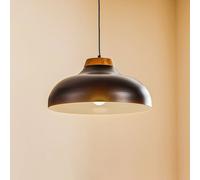 Luminex Lampada a sospensione Gus con paralume in metallo, nero Luminex