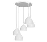 Luminex Lampada a sospensione Nanu 5 luci rotonda grigio chiaro Luminex