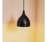 Luminex Lampada a sospensione Nanu in metallo nero 1 luce Luminex