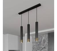 Luminex Lampada a sospensione Nest 3 luci lineare nero/oro Luminex