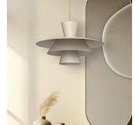 Luminex Lampada a sospensione Plato, beige, metallo, Ø 38 cm, E27 Luminex