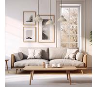 Luminex Lampada a sospensione Sven, a 3 luci, beige, acciaio Luminex