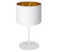 Luminex Lampada da tavolo Soho, cilindrica, altezza 34 cm, bianco/oro Luminex