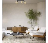 Luminex Plafoniera Adeline, a 3 luci, juta, lunghezza 34 cm Luminex