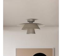 Luminex Plafoniera Plato, beige, metallo, Ø 38 cm, E27 Luminex