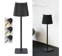 LuminexDesigns Lampada da Tavolo LED Senza Fili con Controllo Touch - Lampada Ricaricabile da 5200mAh Dimmerabile, IP54 Resistente all’Acqua - Perfetta per Interni ed Esterni, Nero