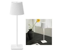 LuminexDesigns Lampada da Tavolo LED Senza Fili con Controllo Touch - Lampada Ricaricabile da 5200mAh Dimmerabile, IP54 Resistente all’Acqua - Perfetta per Interni ed Esterni, Bianco